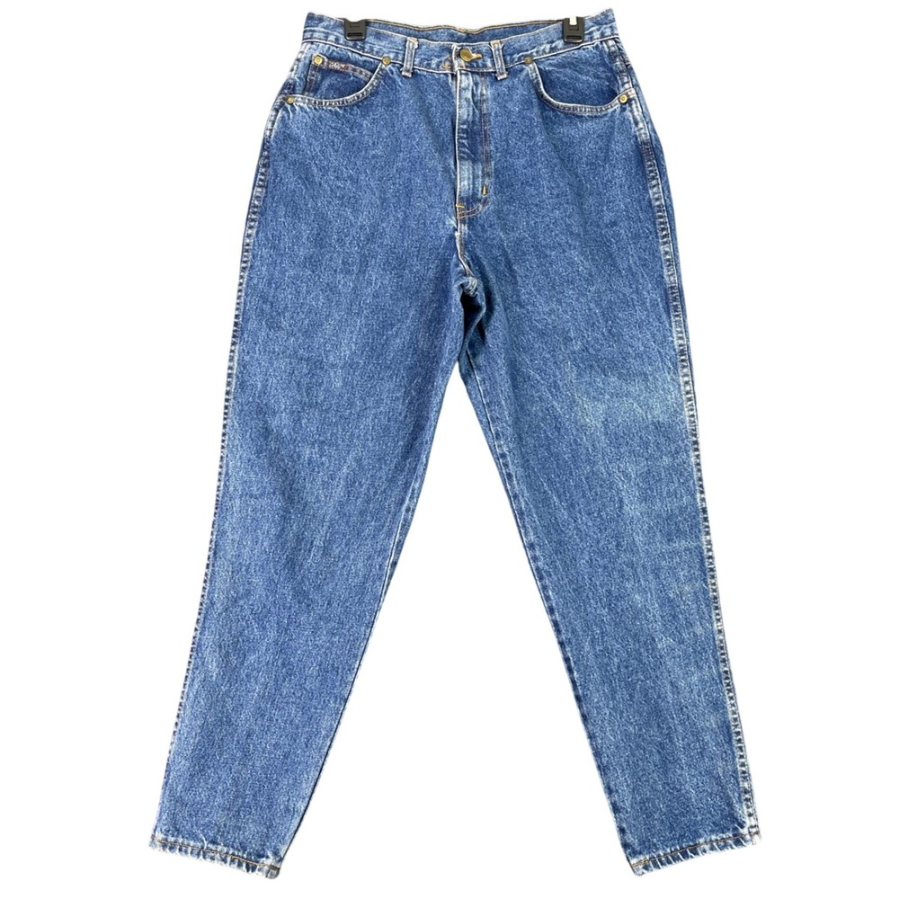 Vintage 90s Chic High Waisted Jeans Womens 18 High Rise Tapered Mom Denim Retro